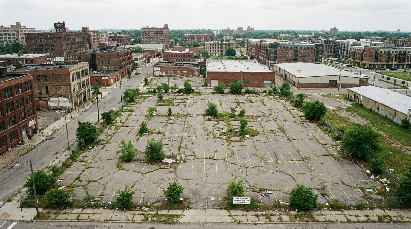 Demo building before urban context insertion